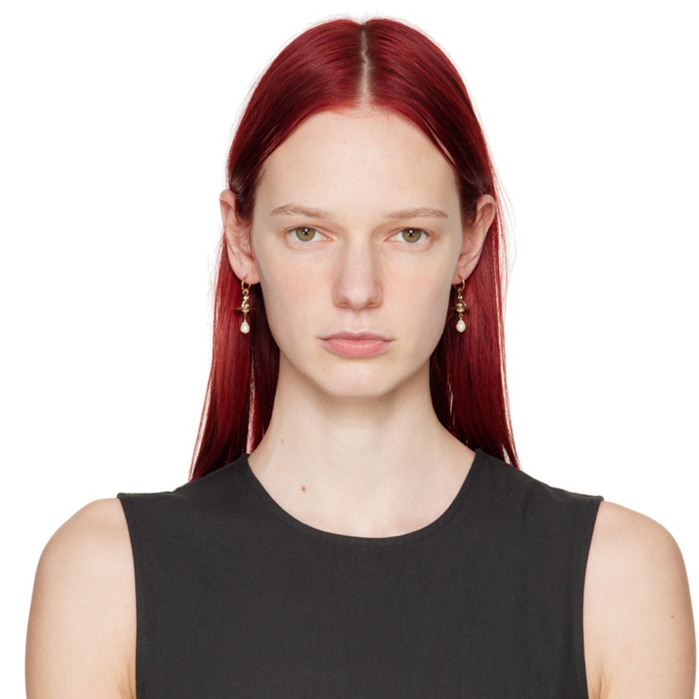 VIVIENNE WESTWOOD
Aleksa embellished drop earrings Gold - Picture 6 of 6